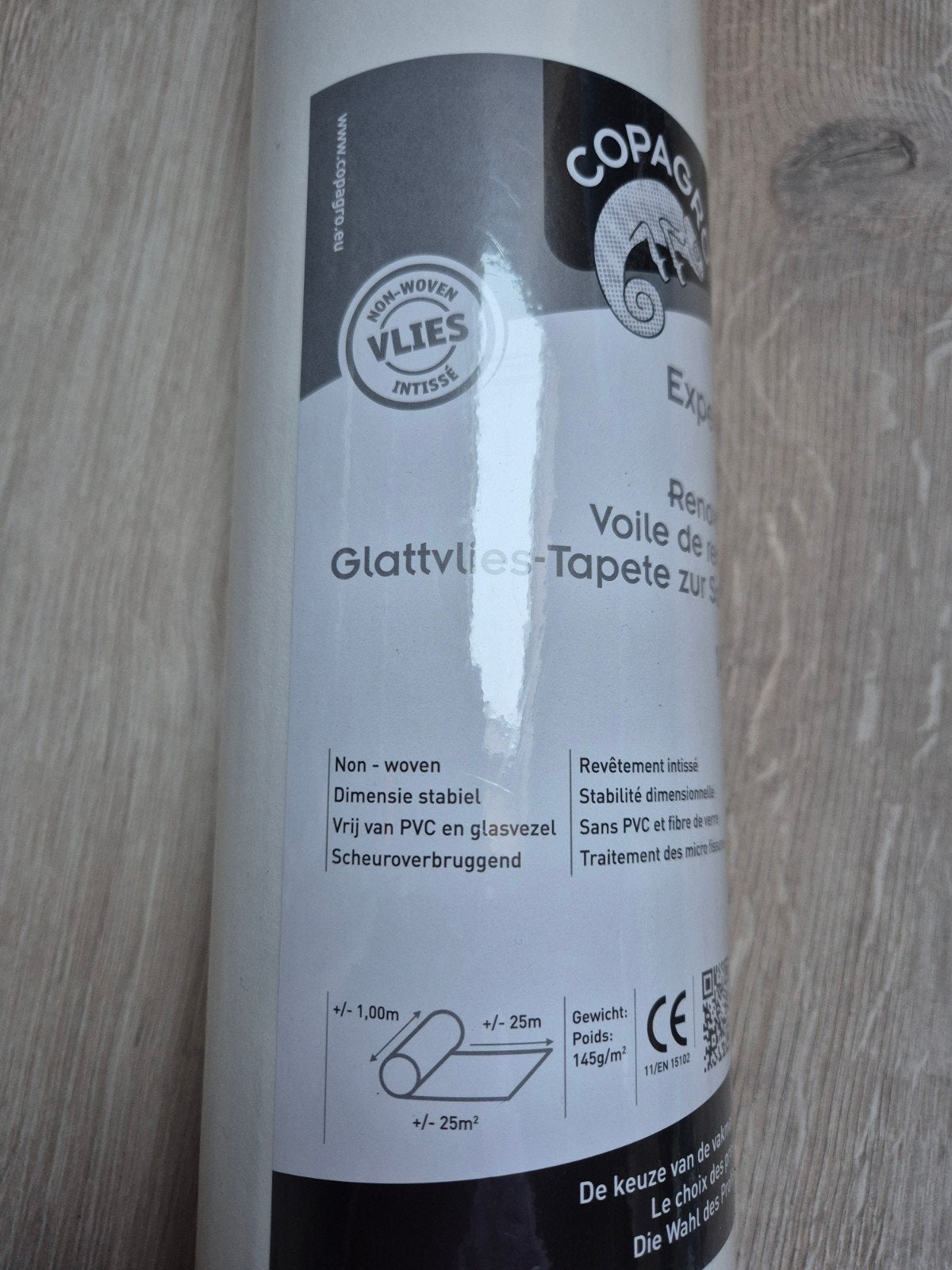 2 st. Copagro Expert Wall Renovlies Behang 145g/m² - 25m², Ophalen, Wit, Modern, 25 tot 50 m²
