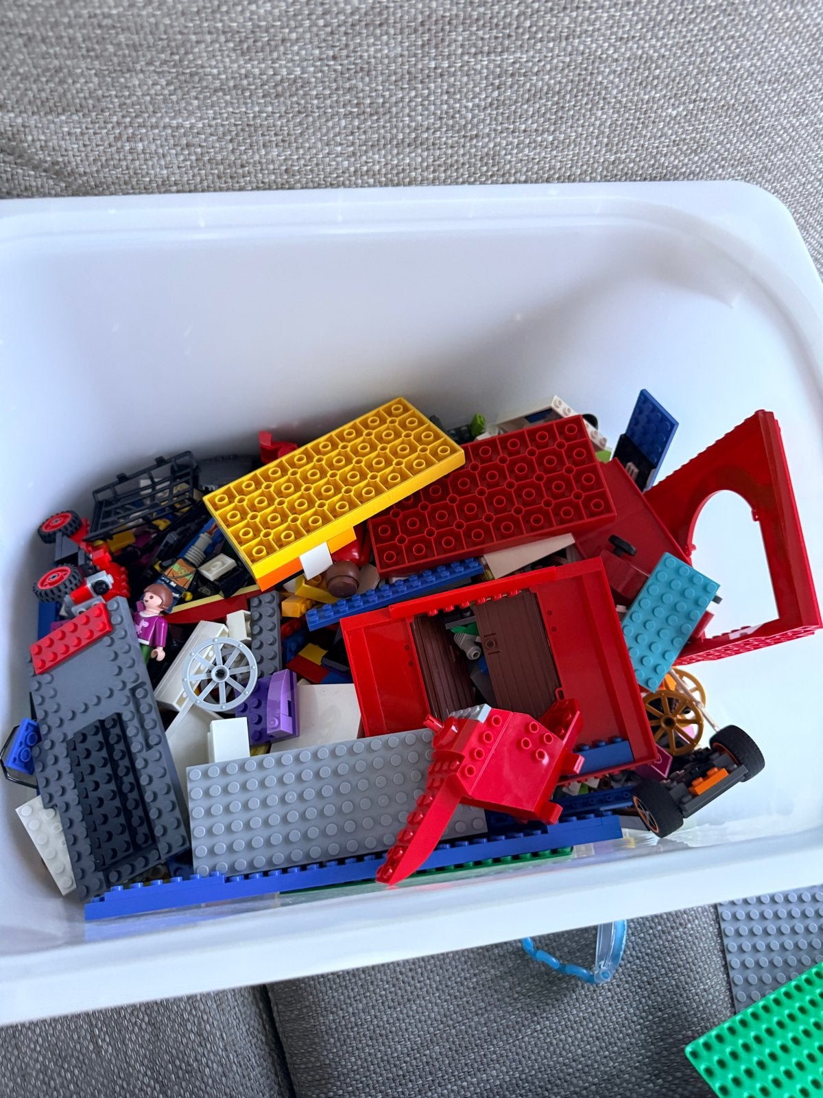 Grote doos met diverse LEGO blokken en onderdelen, Ophalen, Gebruikt, Overige merken