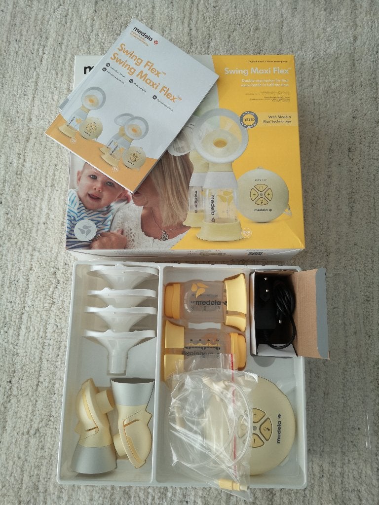Medela Swing Maxi Flex Dubbel elektrische borstkolf, Ophalen of Verzenden, Zo goed als nieuw, Borstkolf, Medela