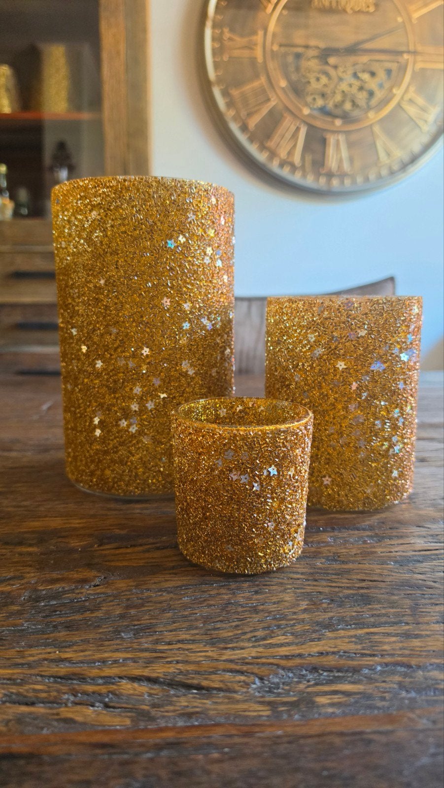 Riviera Maison Winter Glame Votive Windlichten Set Goud, Windlicht, Rivièra Maison, Ophalen of Verzenden, Goud