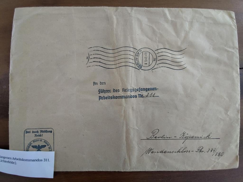 Enveloppe krijgsgevangenenkamp, Ophalen of Verzenden, Envelop