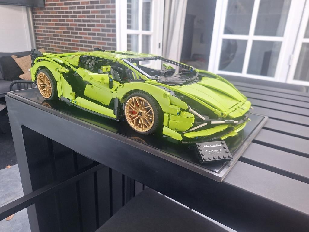 LEGO Technic 42115 Lamborghini Sián FKP 37 met vitrine, Ophalen, Compleet, Lego, Zo goed als nieuw