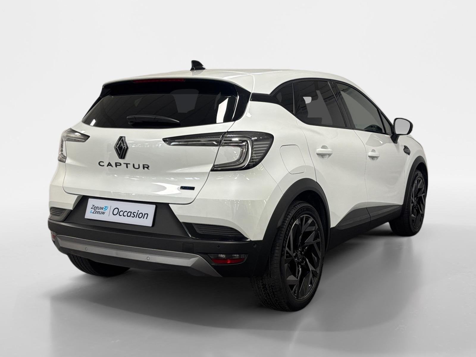 Renault Captur 1.6 E-Tech full hybrid 145 esprit Alpine NAVI, Auto's, Gebruikt, Leder en Stof, Wit, Bedrijf
