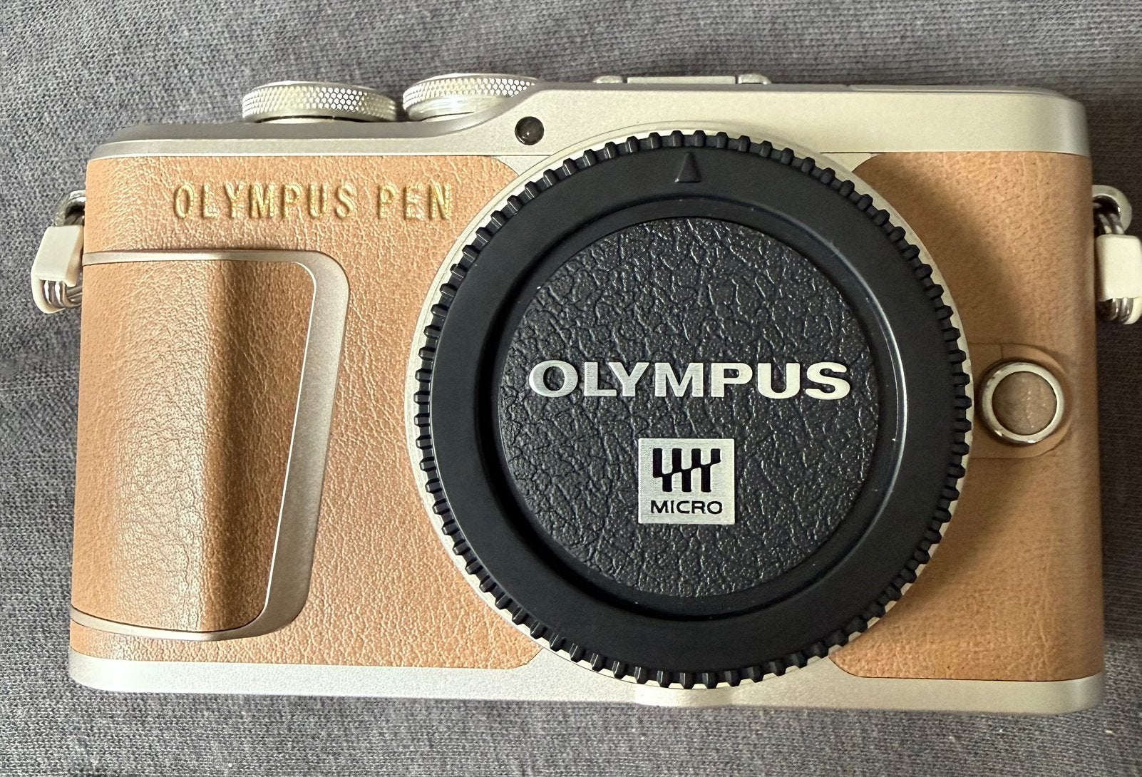 mooie bruine Olympus PEN E-PL9 VLOG-kamera met clicks., Ophalen of Verzenden, 1980 tot heden, Fototoestel