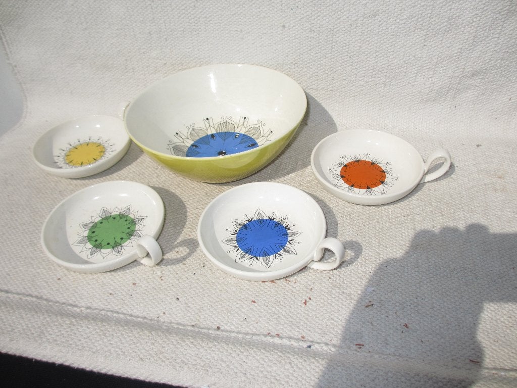 SET Villeroy & Boch schaaltjes jaren 50, Ophalen of Verzenden