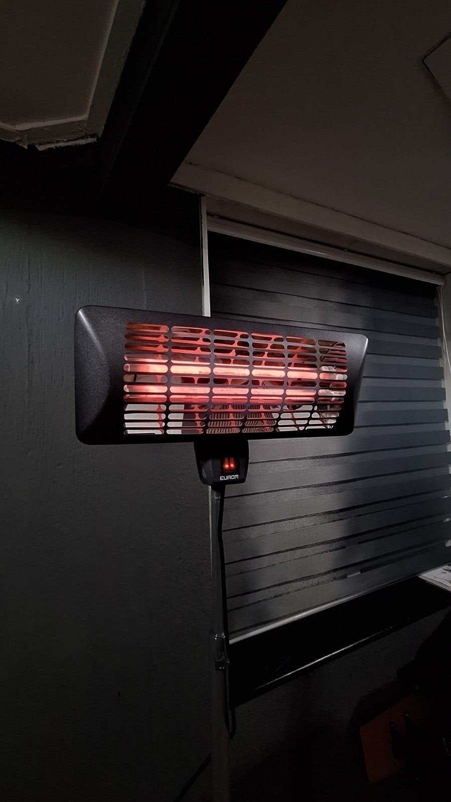 Eurom Q-Time 2000S Terrasverwarmer met statief - ZGAN, Elektrisch, Vloer, Ophalen of Verzenden, Zo goed als nieuw