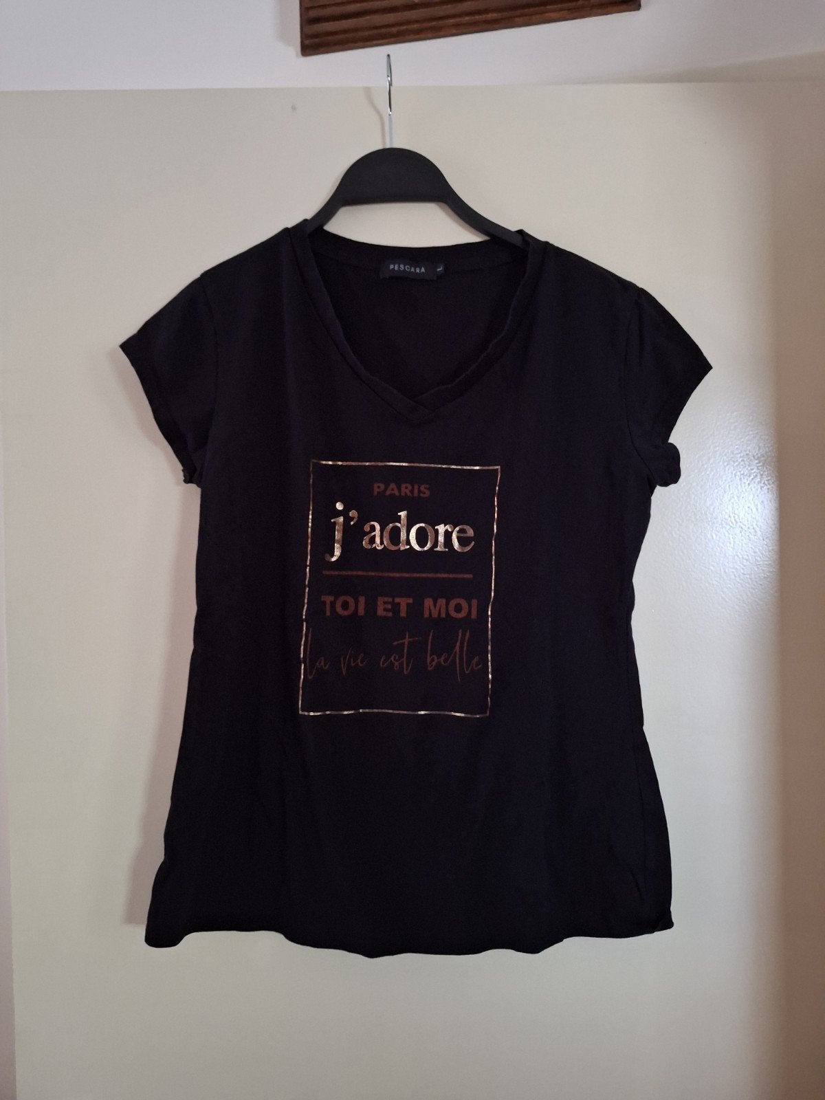 Dames shirt Pescara maat L zwart, Kleding | Dames, Ophalen of Verzenden, Zo goed als nieuw, Zwart, Korte mouw