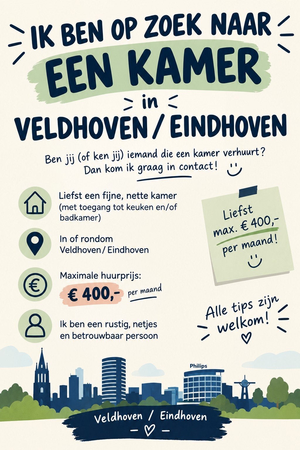 Opzoek naar een kamer!, Huizen en Kamers