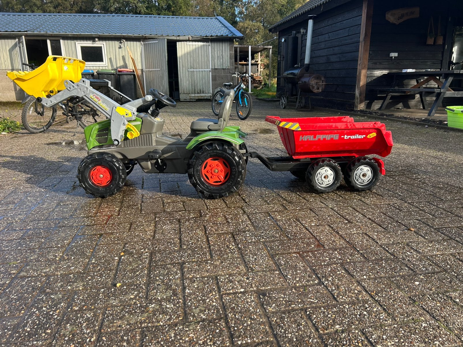 Fendt traptractor met voorlader en dumper, Ophalen, Zo goed als nieuw, Overige merken