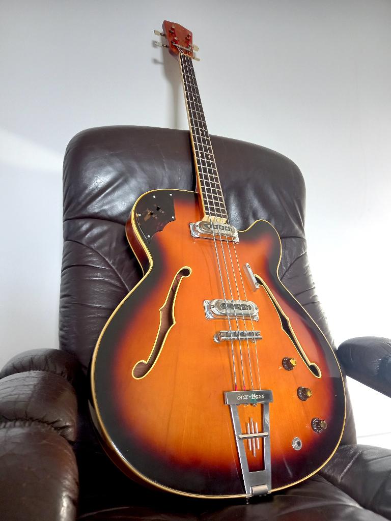 Vintage Framus Star Bass 5/150 Hollow Body Basgitaar 1966, Ophalen of Verzenden, Gebruikt, Elektrisch