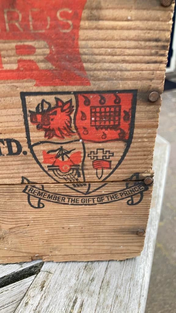 Antieke Drambuie houten krat - Rotterdam, Ophalen of Verzenden, Gebruikt, Overige houtsoorten, Minder dan 50 cm