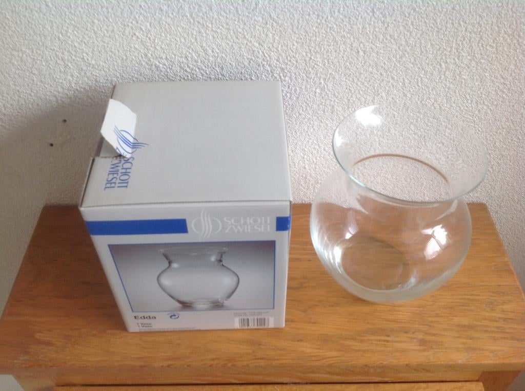 Schott Zwiesel grote bol vaas Edda, nieuw, nooit gebruikt, Ophalen, Overige kleuren, Minder dan 50 cm, Glas