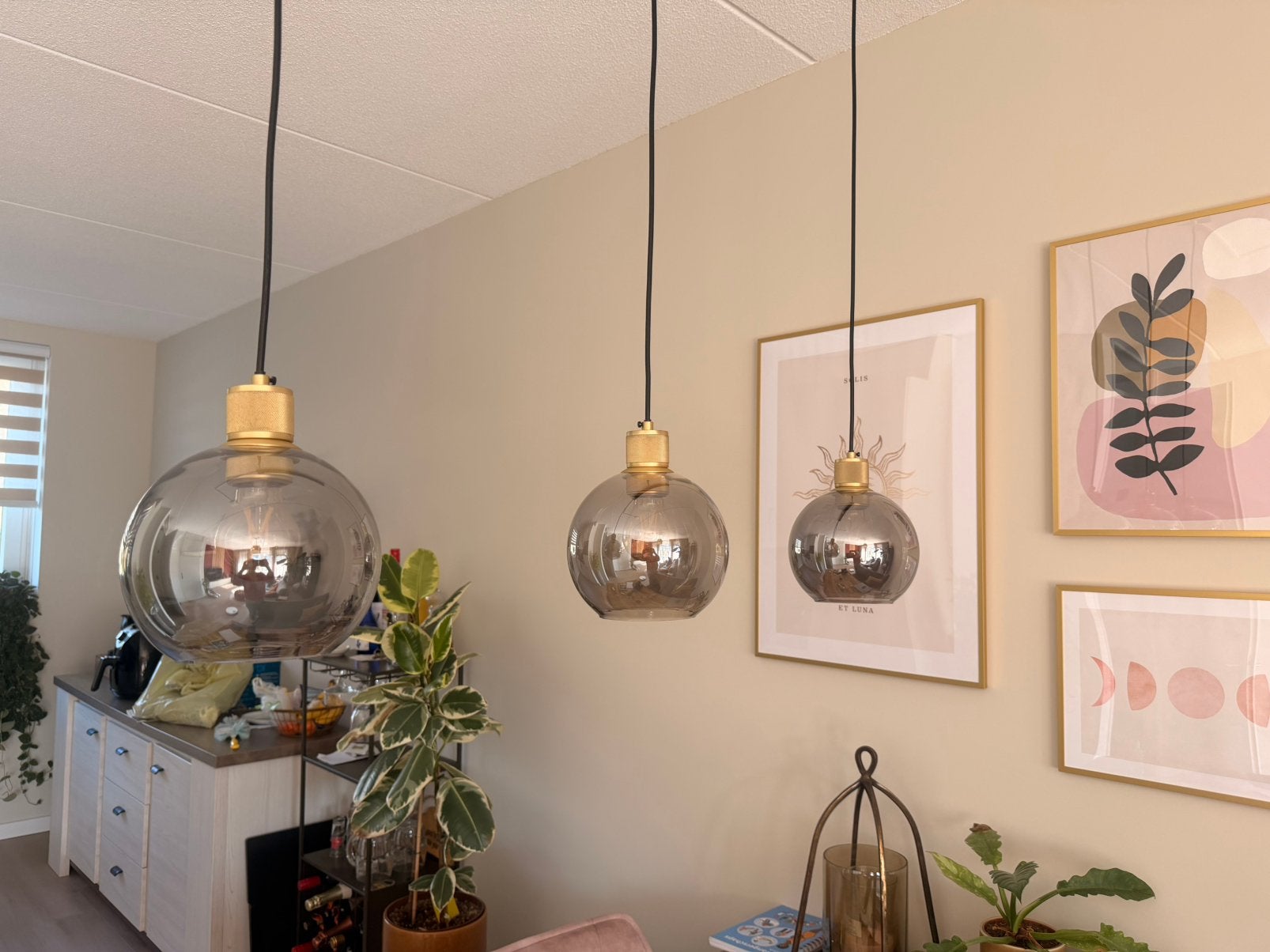 Hanglamp, Huis en Inrichting, Lampen | Hanglampen, Ophalen, Zo goed als nieuw, Minder dan 50 cm