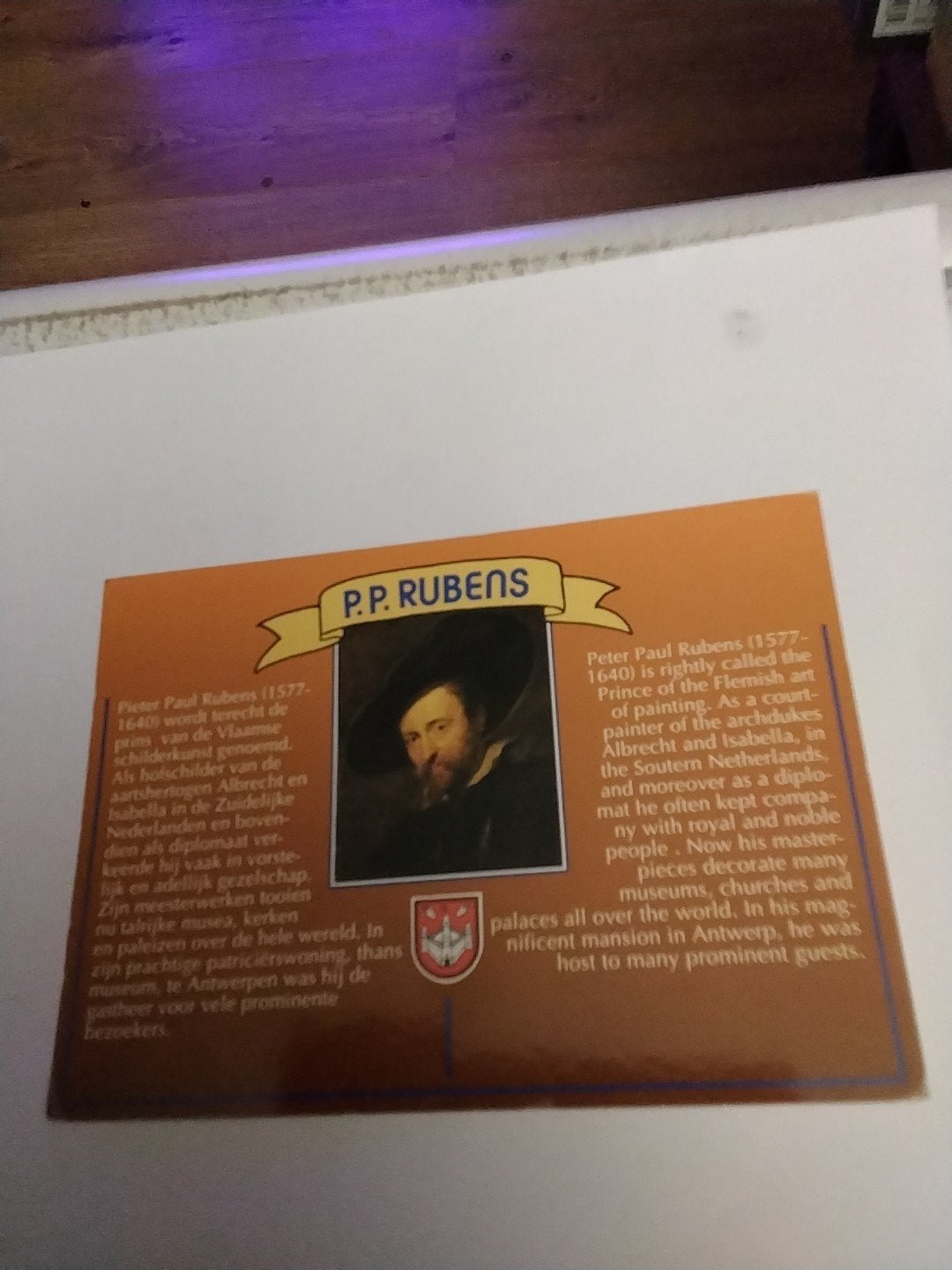 Oude ansichtkaart P.P. Rubens - Belgie, Ophalen of Verzenden, 1960 tot 1980, Gelopen
