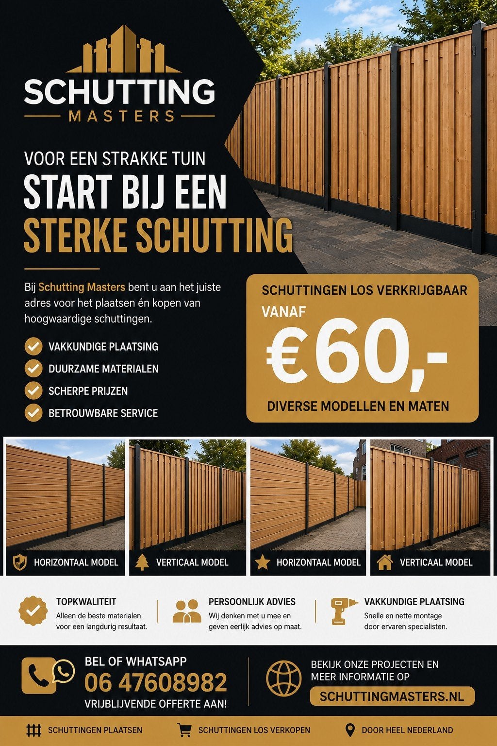 goedkope schuttingen, Tuin en Terras, 1 tot 2 meter, Minder dan 3 meter, Nieuw, Ophalen of Verzenden