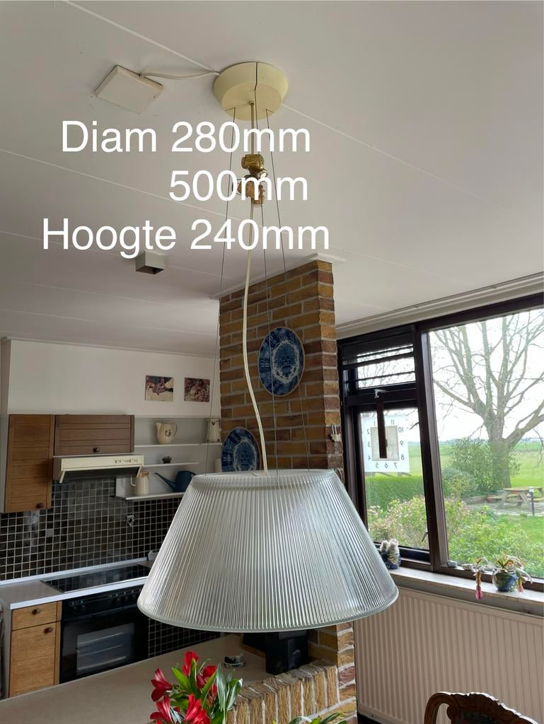 Flos Romeo Moon S2 hanglamp - 500mm diameter, Ophalen of Verzenden, Gebruikt, Glas, Minder dan 50 cm