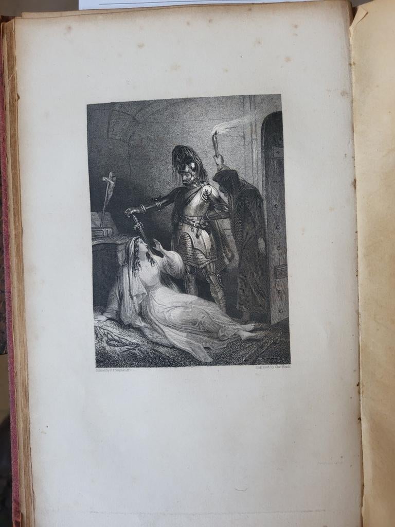De Knecht en de Lady - Staalgravure 1838, Cha Heath, Antiek en Kunst, Ophalen of Verzenden
