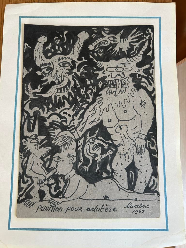 Lucebert - Punition pour adutère- 1963, Ophalen of Verzenden