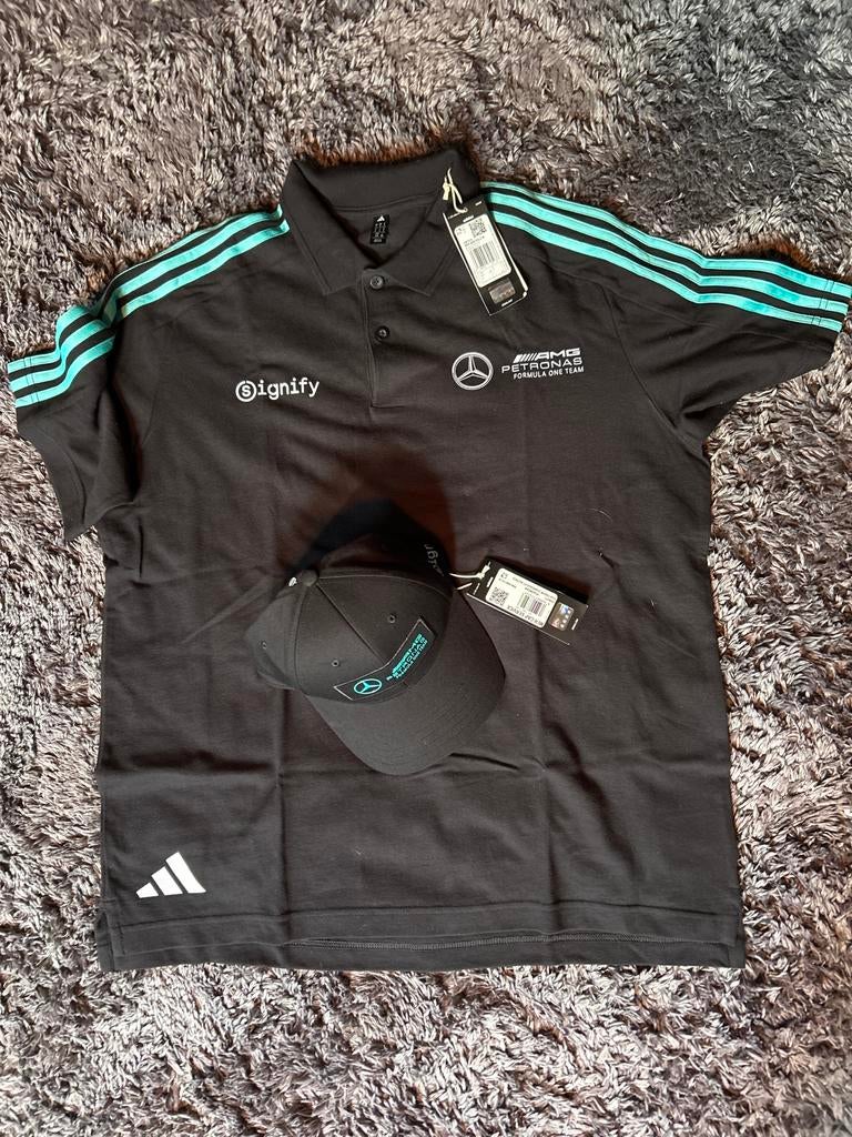 Adidas Mercedes F1 Shirt + Pet - Nieuw!, Kleding | Heren, Verzenden, Nieuw, Maat 48/50 (M)