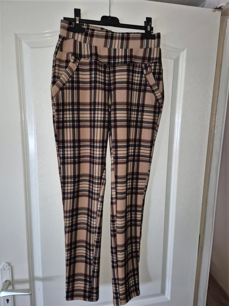 Geruite broek - maat M, Maat 38/40 (M), Beige, Ophalen of Verzenden, Lang