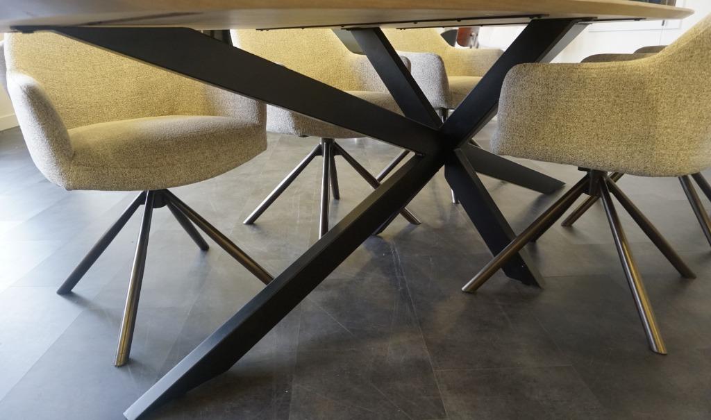 Design Vergadertafel | Eetkamertafel | Mangohout | 240x100, Huis en Inrichting, Tafels | Eettafels, 100 tot 150 cm, -, -, Ophalen of Verzenden