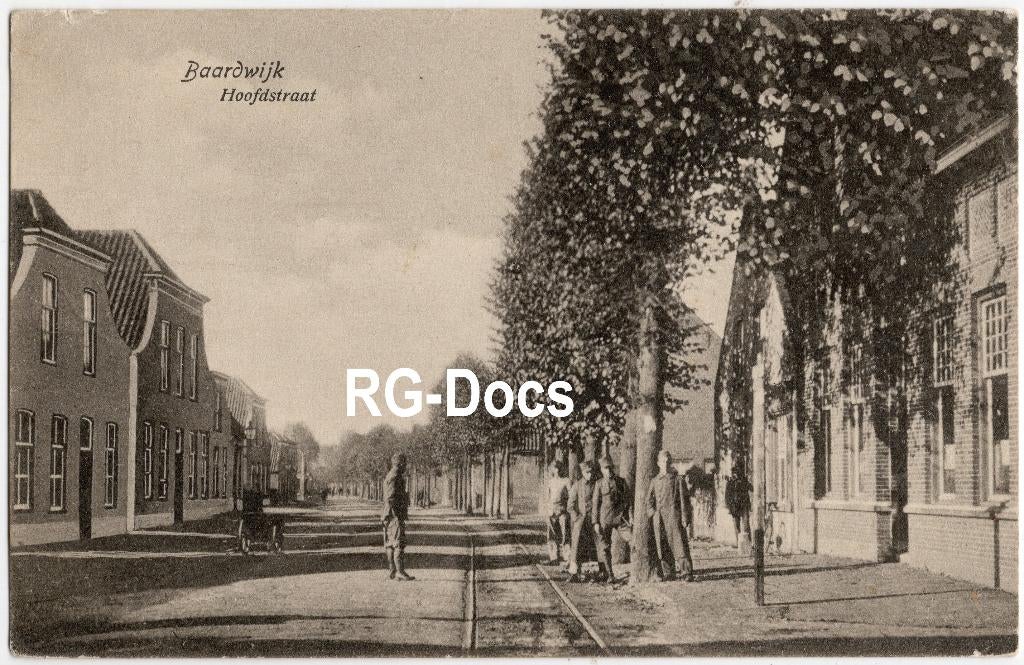 Ansichtkaart Briefkaart Hoofdstraat Baardwijk militairen '17, Ophalen of Verzenden, Voor 1920, Gelopen, Noord-Brabant