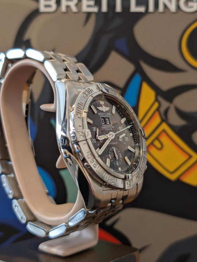 Breitling Chronomat 44 Blackbird full set big date., Sieraden, Tassen en Uiterlijk, Horloges | Heren, Ophalen of Verzenden, Zo goed als nieuw