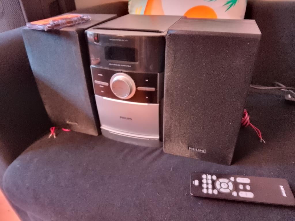 Philips Mini Stereo Systeem inkl boekje, Philips, Gebruikt, Cassettedeck, Ophalen of Verzenden