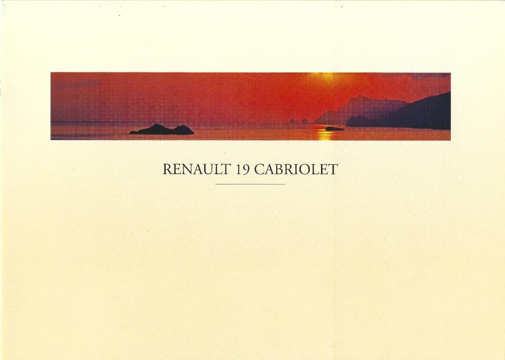 Brochure Renault 19 Cabriolet 1993, Ophalen of Verzenden, Gelezen, Renault
