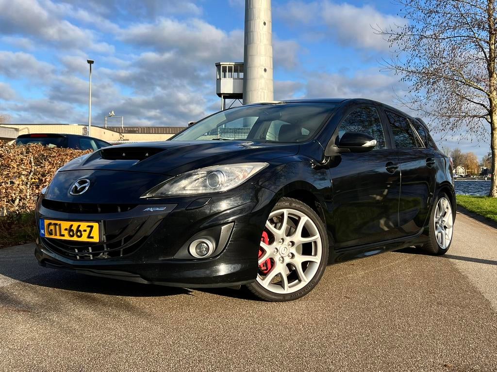 Mazda 3 MPS 260 pk LPG | Bose | Keyless | Goed onderhouden, Voorwielaandrijving, Zwart, 4 cilinders, 1462 kg