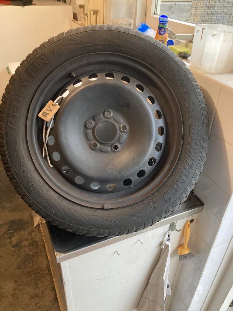 Set winterbanden op stalen velg 16 inch, Ophalen, 16 inch, Banden en Velgen, Nieuw