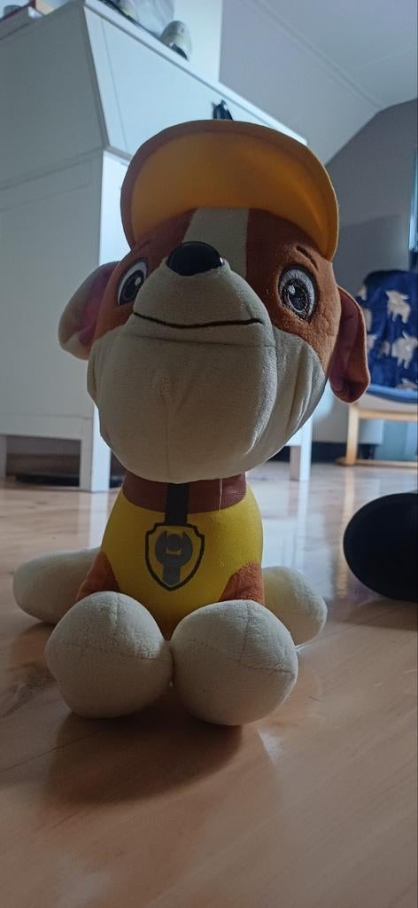 Paw Patrol Rubble Knuffel, Ophalen of Verzenden, Zo goed als nieuw, Hond
