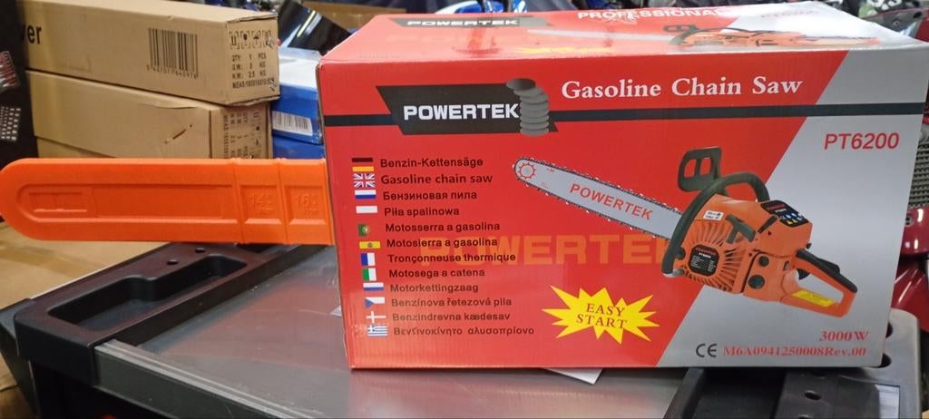 Benzine kettingzaag powertek 3000w, Ophalen of Verzenden, Nieuw, Powertek