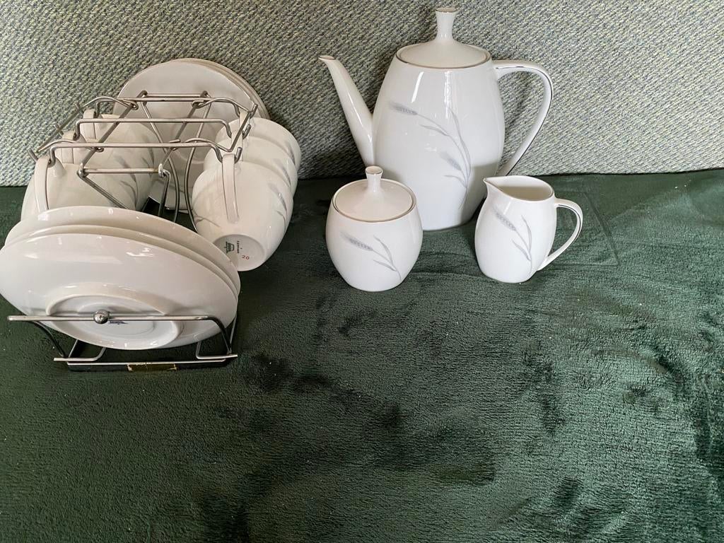 6 persoons servies wit met korenaar, Ophalen of Verzenden