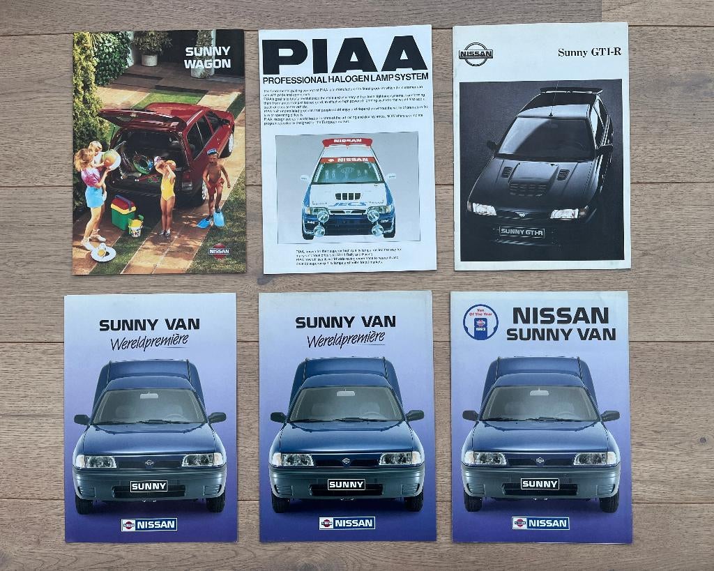 NISSAN SUNNY & NISSAN SUNNY GTI-R FOLDERS, Ophalen of Verzenden, Gelezen, Nissan
