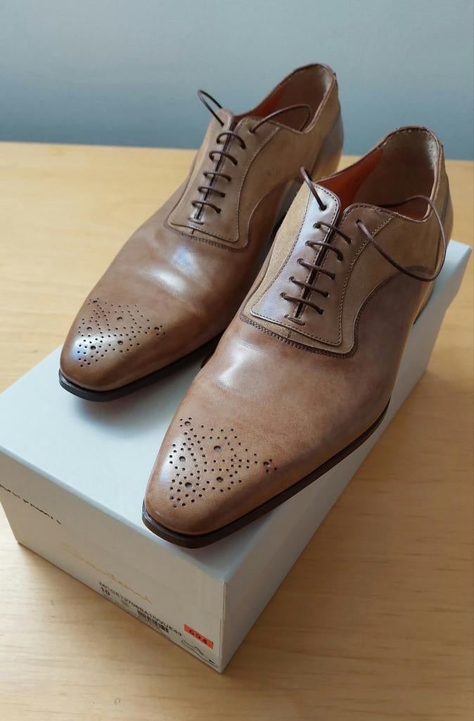 Nieuw - 1 paar Santoni schoenen, Kleding | Heren, Schoenen, Ophalen, Bruin, Nieuw, Santoni