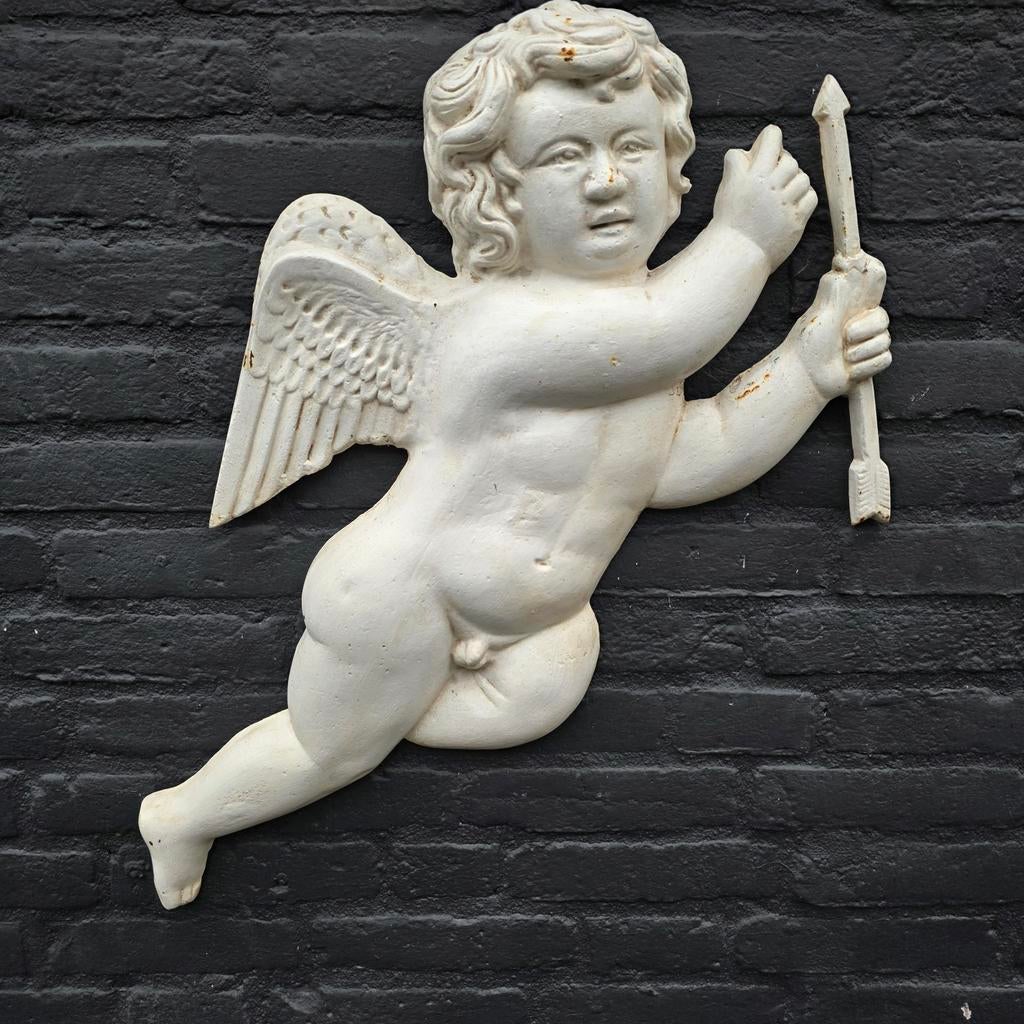 Gietijzeren engel, Antiek en Kunst, Antiek | Religie, Ophalen of Verzenden