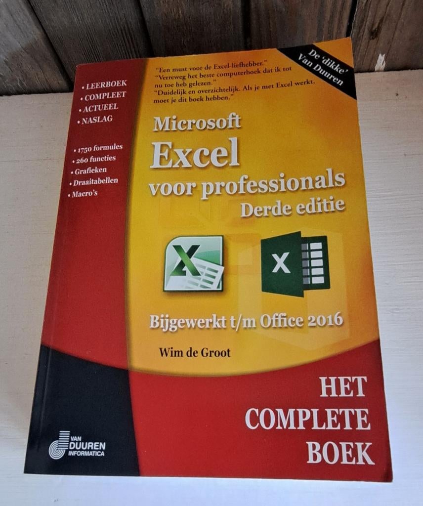 Microsoft Excel voor Professionals - Derde Editie, Boeken, Wim de Groot, Zo goed als nieuw, Beta, HBO
