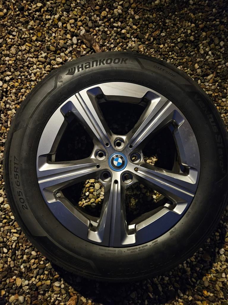 BMW X1 originele 17” velgen + Hankook zomerbanden incl. TPMS, Banden en Velgen, 17 inch, Zomerbanden, 205 mm