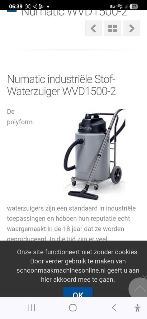 Wet n Dry vacuüm Cleaner professioneel gebruik zonder voet o, Ophalen