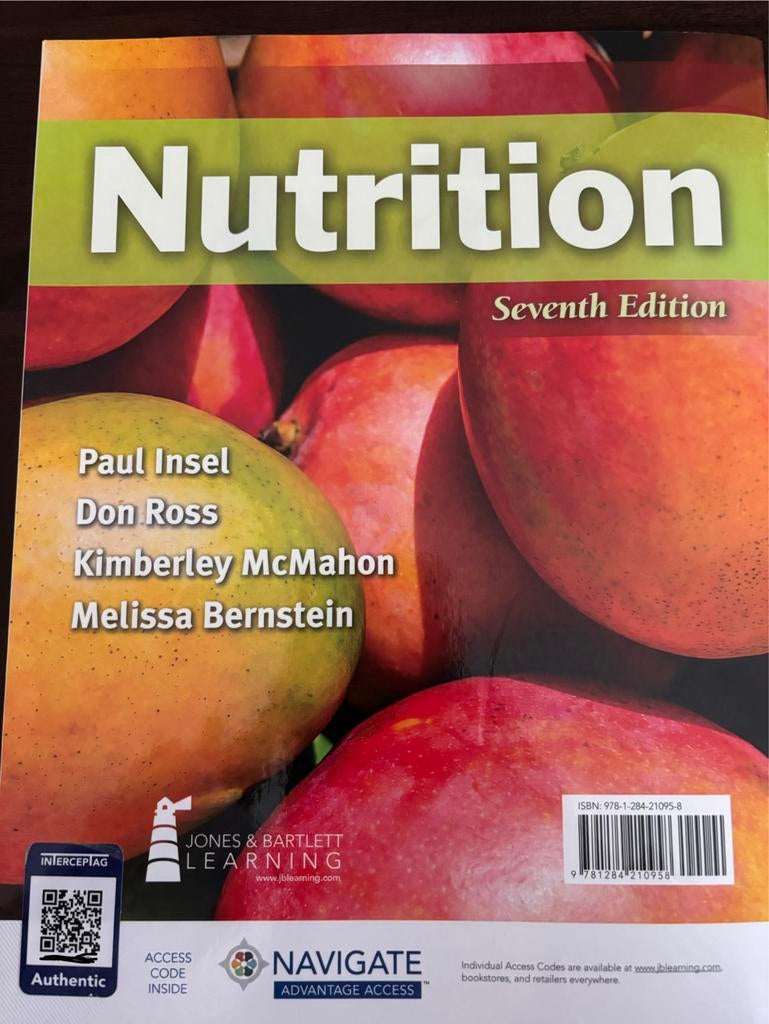 Nutrition - Paul Insel (Engelstalig) - Als Nieuw!, Ophalen of Verzenden, Beta, Zo goed als nieuw, HBO