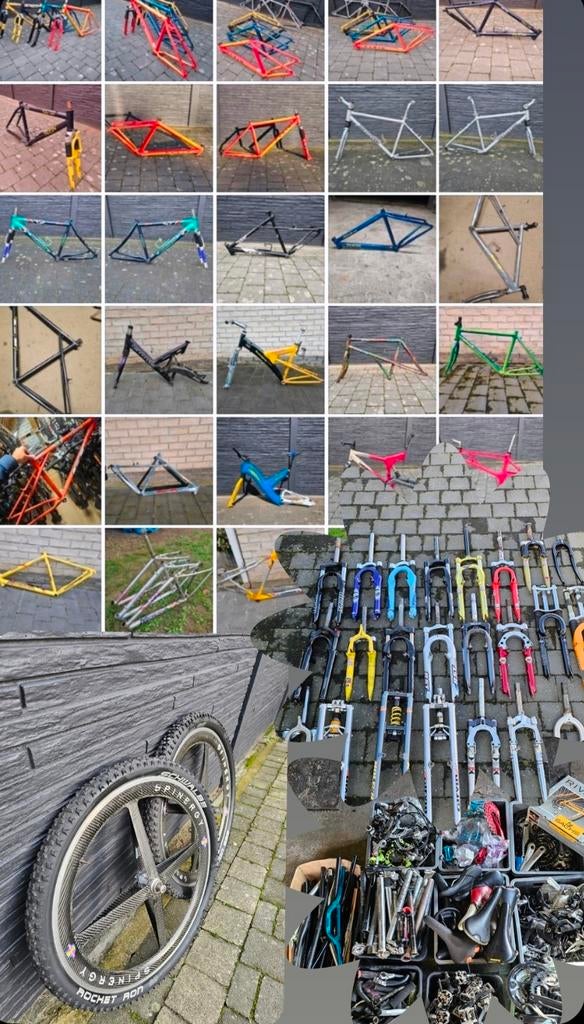 Retro mtb onderdelen, frames, wielsets, groepsets, vorken, Fietsen en Brommers, Ophalen, Gebruikt