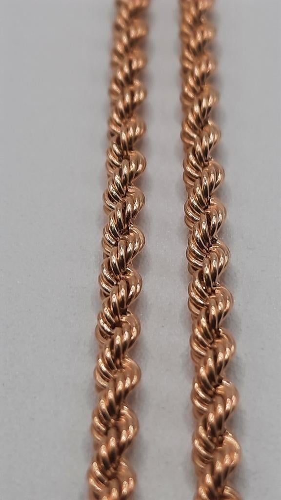 gouden rope ketting 18kt, Www.bredajuwelier.nl, Nieuw, Ophalen of Verzenden, Www.bredajuwelier.nl