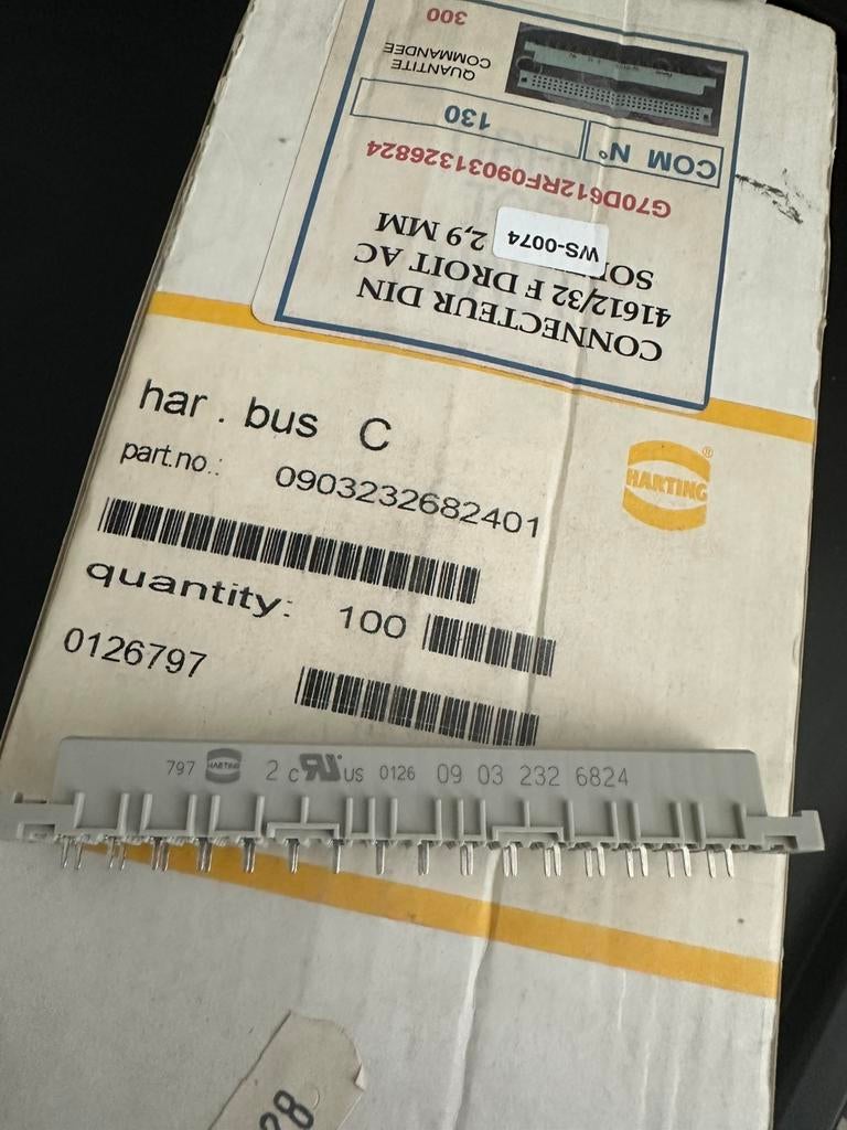 Partij Pancon & Harting, ruim 600 stuks printconnector pcb, Rfq@hrtng, Verzenden, Harting, Pancon