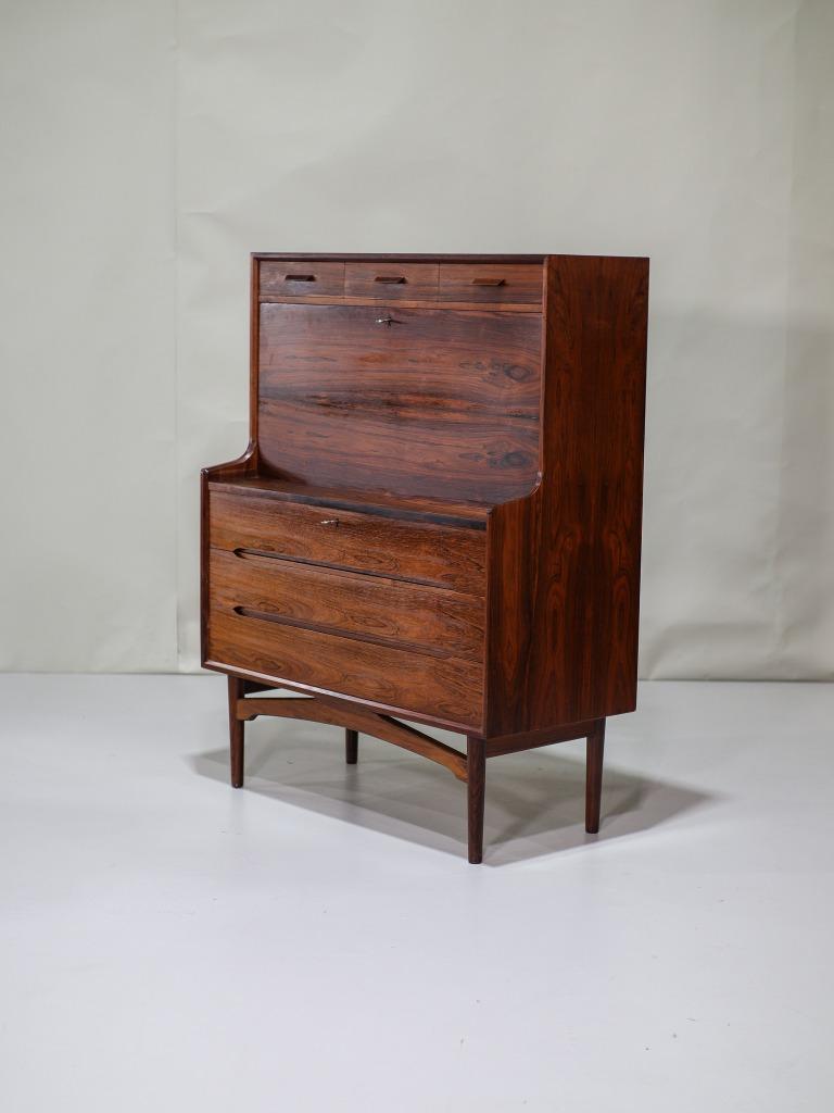 Arne Wahl Iversen secretaire palissander Deens 1960s, Huis en Inrichting, Kasten | Secretaires, Ophalen, Zo goed als nieuw, Midcentury