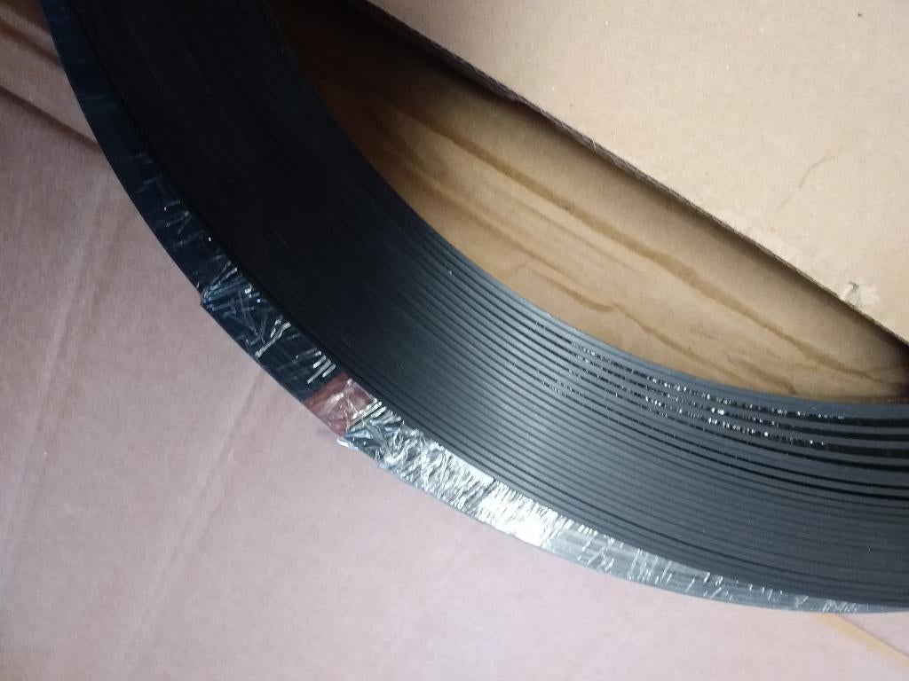 Plat profiel 20x2 mm zwart, kunststof 80 m. Heering, Ophalen, Nieuw