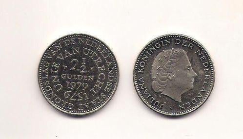 Rijksdaalder Uni van Utrecht 1979, Ophalen of Verzenden, Koningin Juliana, 2½ gulden, Losse munt