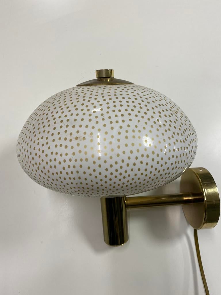 Wand lampje space age stijl jaren 70 80 vintage stippen goud, Ophalen, ., 2de hands, Zo goed als nieuw