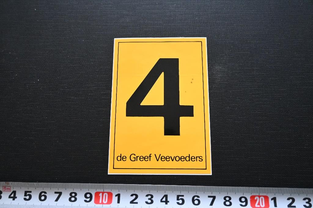 sticker de greef veevoeders 4, Verzamelen, Stickers, Zo goed als nieuw, Ophalen