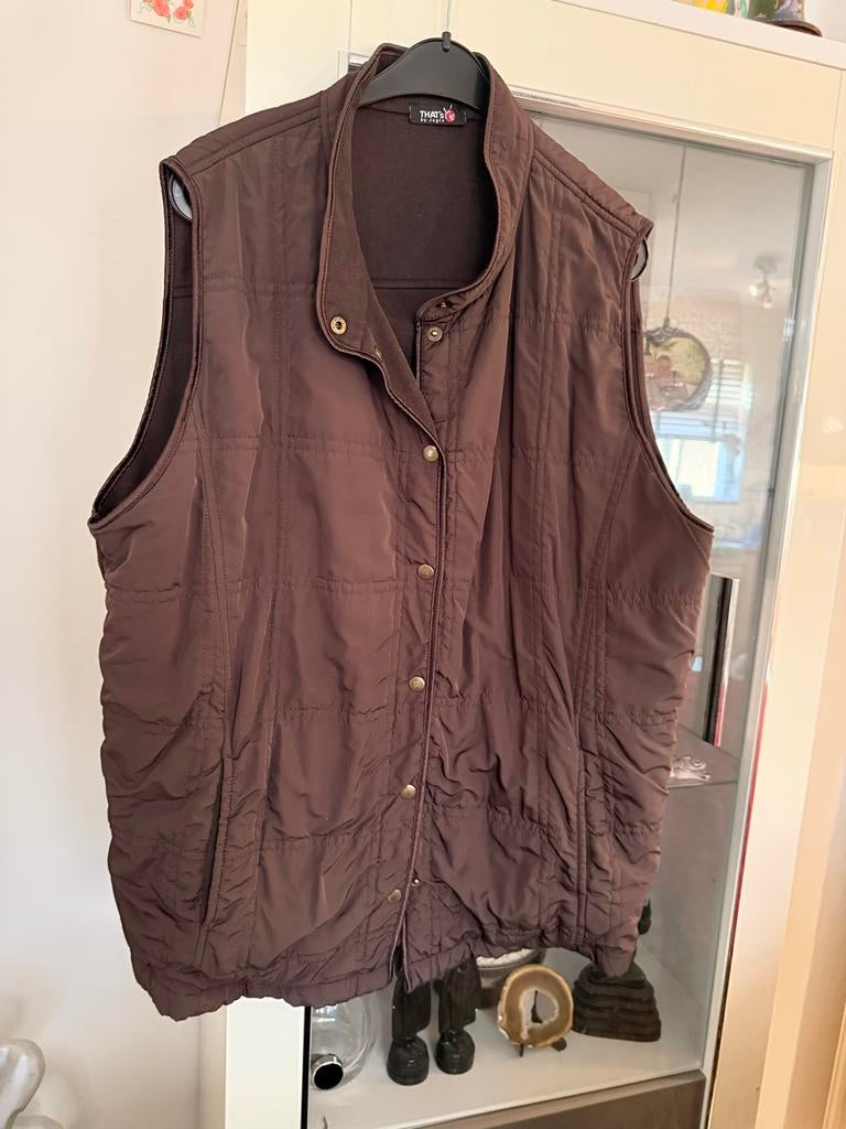 Bruine bodywarmer maat 50 Jagro, Kleding | Dames, Grote Maten, Ophalen of Verzenden, Zo goed als nieuw, Bruin, Jasje of Colbert